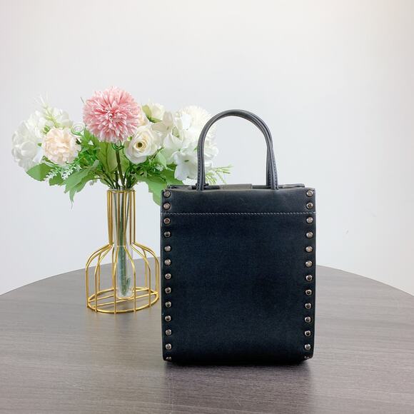 Coach CE729 Mini Cashin Tote With Crystal Rivets IN BLACK - Picture 2 of 9